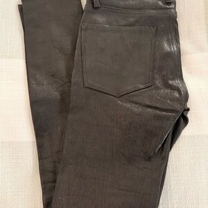 FRAME Black Leather Jeans